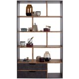 CARRYHOME predelna stena 110/185/32 cm siva, barve hrasta | Shoptok.si