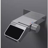  BSW1500 ELITE EDITION: Moderna zidna kupaonska slavina s preklopnim izljevom od 180° i prikazom temperature - Krom | shoptok.hr
