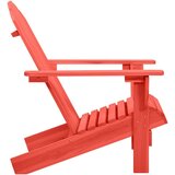  Stolica Adirondack od masivne jelovine crvena | shoptok.hr