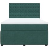  Box spring postelja z vzmetnico temno zelena 140x200 cm žamet, (21306528) | Shoptok.si