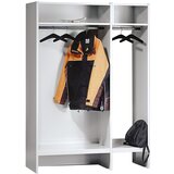 Wolf Garderoba, svetlo siva RAL 7035, z 10 obešalniki | Shoptok.si