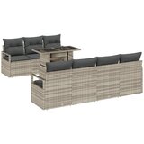  Sjedeća garnitura za vrt 8 kom. 7-Broj sjedala Svijetlo siva Svjetlosiva 100 x 55 x 73 cm | shoptok.hr