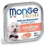 Monge FRESH dog Pate in Koščki z Lososom 100 g Cene
