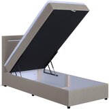 MID.YOU POSTELJA Z VZMETNICO 100 cm x 200 cm , tekstil, leseni material bež | Shoptok.si