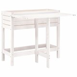 Furnova Vrtno korito z zložljivo mizo bela trdna borovina, (21920080) | Shoptok.si
