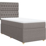 vidaXL Krevet s oprugama i madracem smeđesivi 100 x 200 cm od tkanine | shoptok.hr