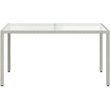  Vrtni stol 150x90x75 cm od kaljenog stakla i poliratana bijeli | shoptok.hr