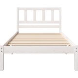  Krevetna konstrukcija Bijelo 75 x 190 cm Čvrsta borova drva | shoptok.hr