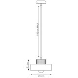  visilica na sajli kivi 1xE27/15W/230V bela | Eponuda.com