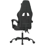  Igraća stolica od umjetne kože s osloncem za noge Crna i siva | shoptok.hr