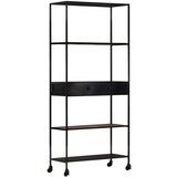 In Knjižna omarica 90x35x180 cm robusten mangov les in železo | Shoptok.si