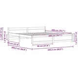  Konstrukcija postelje Voskast rjav 205.5 x 95.5 x 51 cm, (5000123658) | Shoptok.si