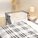 The Living Store Otroška posteljica z vzmetnico svetlo zelena lanena tkanina - Otroška Posteljica Z Vzmetnico, (21419859) | Shoptok.si