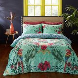 Matthew Williamson Zelena/modra enojna posteljnina iz bombažnega satena 135x200 cm Paradise Parrot – | Shoptok.si