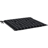  Jastuci za vrtne stolice 6 kom crni karirani 50x50x4 cm tkanina | shoptok.hr
