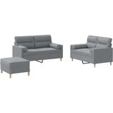 vidaXL Sedežna garnitura 3-delna z vzglavniki svetlo sivo bl | Shoptok.si