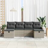  Sjedeća garnitura za vrt 6 kom. poliratan Crna 233 x 117 x 85 cm | shoptok.hr