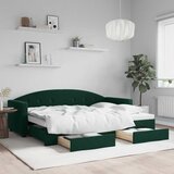  Dnevni krevet na razvlačenje tamnozeleni 80 x 200 cm baršunasti | shoptok.hr