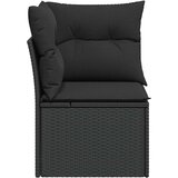  Vrtna sofa kutna s jastucima crna poli ratan | shoptok.hr