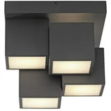 LED stropna svetilka Tetris (19 W, Do x Š x V: 30 x 30 x 25 cm, Črna, Topla bela)