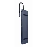 Adapter USB-C 10-v-1 USB, HDMI, LAN, VGA, PD, čitalec kartic + audio, (20442044)