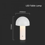  LED prigušiva punjiva stona lampa LED/1W/5V 3000-6000K 1800 mAh bela | Eponuda.com