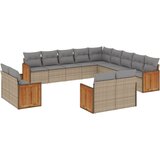 13-dijelni set vrtnih sofa s jastucima poliratan Bež | shoptok.hr