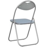  Zložljiva stolica 8 pcs Siva 48 x 43,5 x 81 cm Umjetno usnje, (5000296716) | Shoptok.si