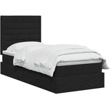  s madracem i skladištem Crna 90 x 200 cm tkanina | shoptok.hr