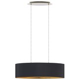 Eglo 55266 - visilica na sajli maserlo 2xE27/60W/230V crna | Eponuda.com