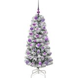  Umjetno božićno drvce s nogom Zelena i bijela 120 cm | shoptok.hr