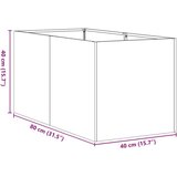 vidaXL Sadilica boja hrđe 40x80x40 cm od pohabanog čelika | shoptok.hr