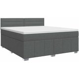  Boxspring krevet s madracem Tamnosiva 180 x 200 cm Tkanina - Tamnosiva 180 x 200 cm Dizajn linija | shoptok.hr
