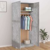  Ormar siva boja betona 90 x 52 x 200 cm od konstruiranog drva | shoptok.hr
