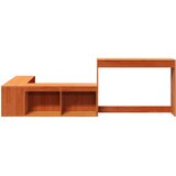  Noćni ormarić sa stolom voštano smeđi 222x122x75 cm od borovine | shoptok.hr