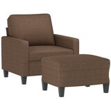  Fotelja s tabureom smeđa 60 cm od tkanine | shoptok.hr