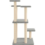 vidaXL Grebalica za mačke s platformama svjetlosiva 98 5 cm | shoptok.hr