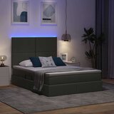  LED krevet za pohranu s madracem Tamnosiva 140 x 200 cm Tkanina | shoptok.hr