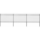  Vrtna ograda s vrhom koplja Čelik 537x120 cm Crna | shoptok.hr