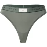 Tommy Hilfiger Underwear Tanga gaćice tamno zelena / bijela