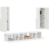  Set TV komoda Zidne 3 pcs Visoki sjaj bijela Konstruirano drvo | shoptok.hr