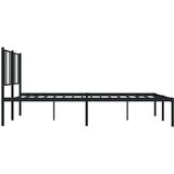 vidaXL Metalni okvir za krevet s uzglavljem crni 180x200 cm | shoptok.hr