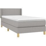  Okvir kreveta s oprugama i madrac svjetlosivi 80x200cm tkanina | shoptok.hr
