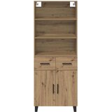  Highboard s ladicama 2 pcs Umjetnički hrast Konstruirano drvo | shoptok.hr