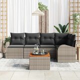  Sjedeća garnitura za vrt 6 kom. Siva poliratan 234 x 124 x 69 cm | shoptok.hr