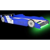  Dječji krevet u obliku trkaćeg automobila LED 90 x 200 cm plavi | shoptok.hr