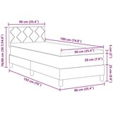 Box Postelja z vzmetnico z vzmetnico krema 90 x 190 cm blago, (5000125819) | Shoptok.si