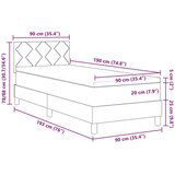 Box Spring Krevet s Madracem Krem 90x190 cm Tkanina | shoptok.hr