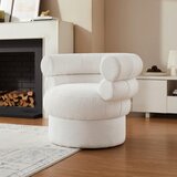 Livetastic FOTELJ, bela tekstil u