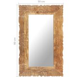 vidaXL ogledalo 80x50 cm trden mangov les | Shoptok.si